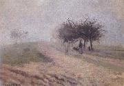 Camille Pissarro Effect of fog at Creil Effet de brouillard a Creil oil painting on canvas